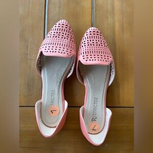 Restricted Pink Slip On Flats with Cut Out Accents Women’s Size 7